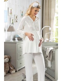 Sistina Ecru Pregnant(puerperal) Pajamas Set 1604 