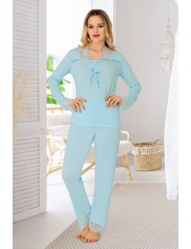 Sistina Combed Cotton Dowry Mint Green Pajamas Set 1631 