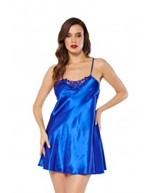 Sistina Sax Blue Satin Nightgown 264 