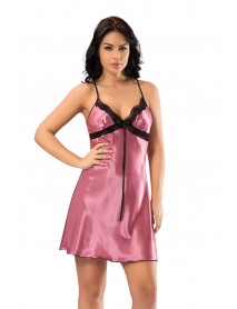 Sistina Lace Satin Dried Rose Nightgown 367 