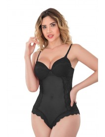 Emay 176 Lace Bodysuit Black