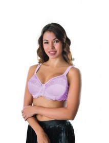 Emay 170 C Underwire Embroidery Gathering Bra Lilac