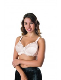 Emay 170 B Underwire Embroidery Gathering Bra Powder