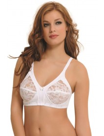 Emay 145 C Lace Supporting Bra White
