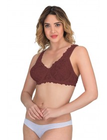 Emay 178 C Underwire Lace Bra Burgundy