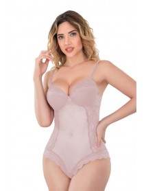 Emay 176 Lace Bodysuit Powder