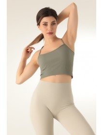 DoReMi Seamless Knitted Cross Strap Half Tank Top 002-000809