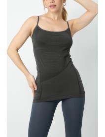 Gigotto Women's Seamless Sports T-Shirt Charcoal Grey 001-001275  