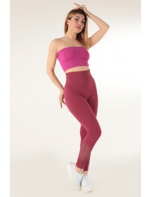 002-000180  DoReMi Seamless High Waist Sports Tights Fuchsia