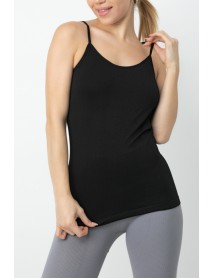 Gigotto Women's Thick Thin Strap T-Shirt Black 001-001274