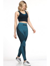 Gigotto Women's High Waist Sports Tights Petrol 279-000003