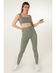 002-000177 DoReMi Seamless Strengthening Sports Tights Khaki