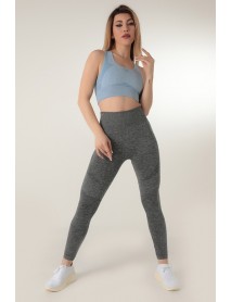 002-000178 DoReMi Seamless Daily Normal Waist Sports Tights Grey