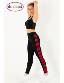  002-000875  DoReMi Active Sportive Three Stripe Tights
