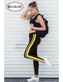 002-000876  DoReMi Active Sportive Double Striped Tights