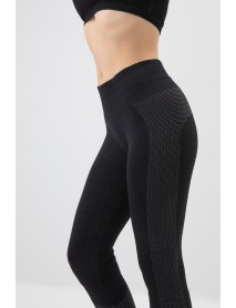 Gigotto Women's Seamless High Waist Sports Tights Black 279-000006  