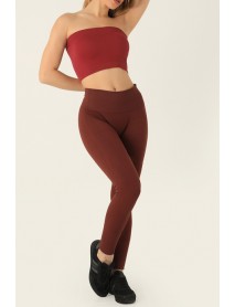 Gigotto Women's Seamless High Waist Sports Tights Brown 279-000006 