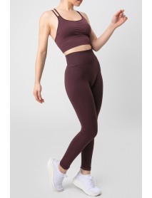 002-000179 DoReMi Seamless High Waist Sports Tights Brown