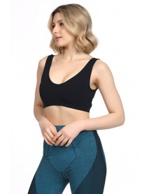 999-ZZ0154 Miorre Women's Padless Sports Bustier Black