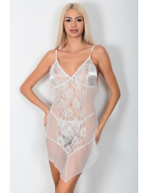 Phevos Lace Detailed 2-Piece Nightgown Set 011-003526