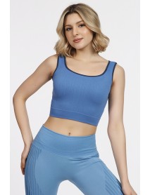 999-ZZ0129 Miorre Thick Strap Ribbed Sports Bra Indigo