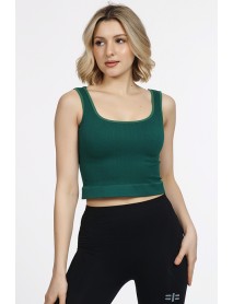 999-ZZ0129 Miorre Thick Strap Ribbed Sports Bra Green
