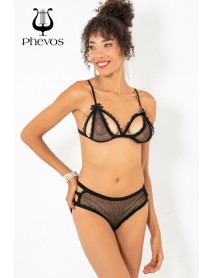 Phevos Tulle Detailed Fantasy Bra Set With Points 012-000130