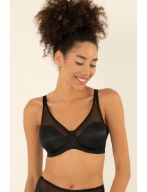  DoReMi Minimizer Tulle Detailed Filler-free Pick-up Bra 002-001200 Black
