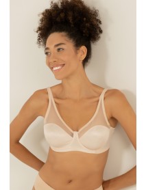 DoReMi Minimizer Tulle Detailed Filler-free Pick-up Bra Skin Color 002-001200