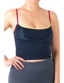  Gigotto Seamless Lace Detailed Navy Blue Bustier 001-001207