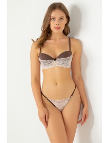 Miorre Push-Up Filled Lace Detailed Bra Set 001-000168