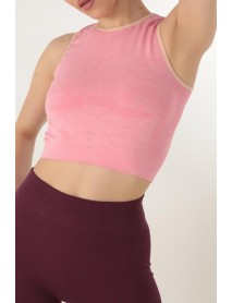 Miorre Seamless Women's Thick Strappy Crop Pink 999-ZZ0137