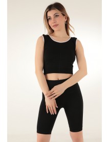 Miorre Wick Sports Bustier With Thick Straps Without Support Black 999-ZZ0121