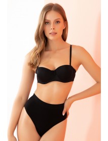 Miorre Push-Up Filled Strapless Bra 148-006010 Black
