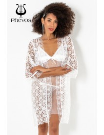 Phevos 3-piece Nightgown and Dressing Gown Set 011-008010