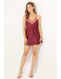 DoReMi Short Satin Nightgown With Thin Straps 002-000913