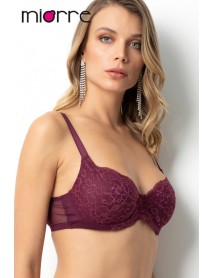 Miorre Underwire Padded Minimizer Pick-up Bra Burgundy  148-006860