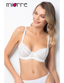 Miorre Underwire Padded Capless Lace Minimizer Pick-up Bra Ecru 148-006860