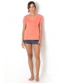 Doremi Spotted Coral Shorts Set 002-000227