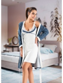 Derya Kurşun Nightgown Dressing Gown Set Derya Kurşun 1040