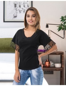 Derya Kurşun Tasseled Half Sleeve Women's Bodysuit Derya Kurşun 128