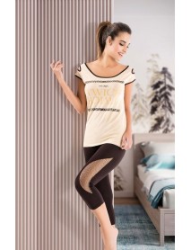 Derya Kurşun Wide Collar Women's Capri Suit Derya Kurşun 1502