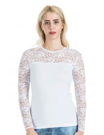 Derya Kurşun Long Sleeve Lace Women's T-Shirt 243