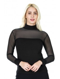 Derya Kurşun Turtleneck Transparent Women's T-Shirt Derya Kurşun 296