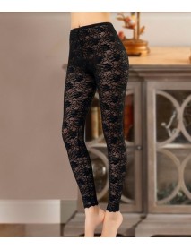 Derya Kurşun Lace Women's Tights 419 Black