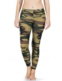 Derya Kurşun Camouflage Patterned Long Women's Tights  443