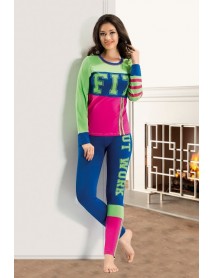 Derya Kurşun Printed Athlete Women's Tights Set Derya Kurşun 866