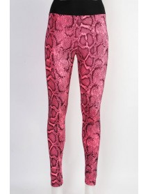 Derya Kurşun Patterned Fuchsia Leggings Women's Tights Derya Kurşun TRND01