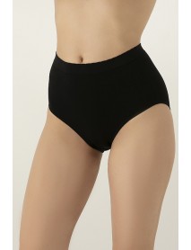 DoReMi Seamless High Waist Breathable Non-Sweating Comfortable Pattern Women's Slip Panties Black 002-000150