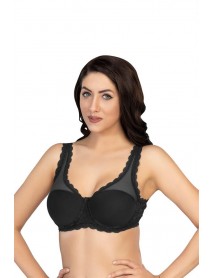 MI Emay 172 D Padded Lace Underwire Minimizer Bra Black